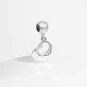 Charm Tag - Corazón doble con bail liso - Silvertag Shop