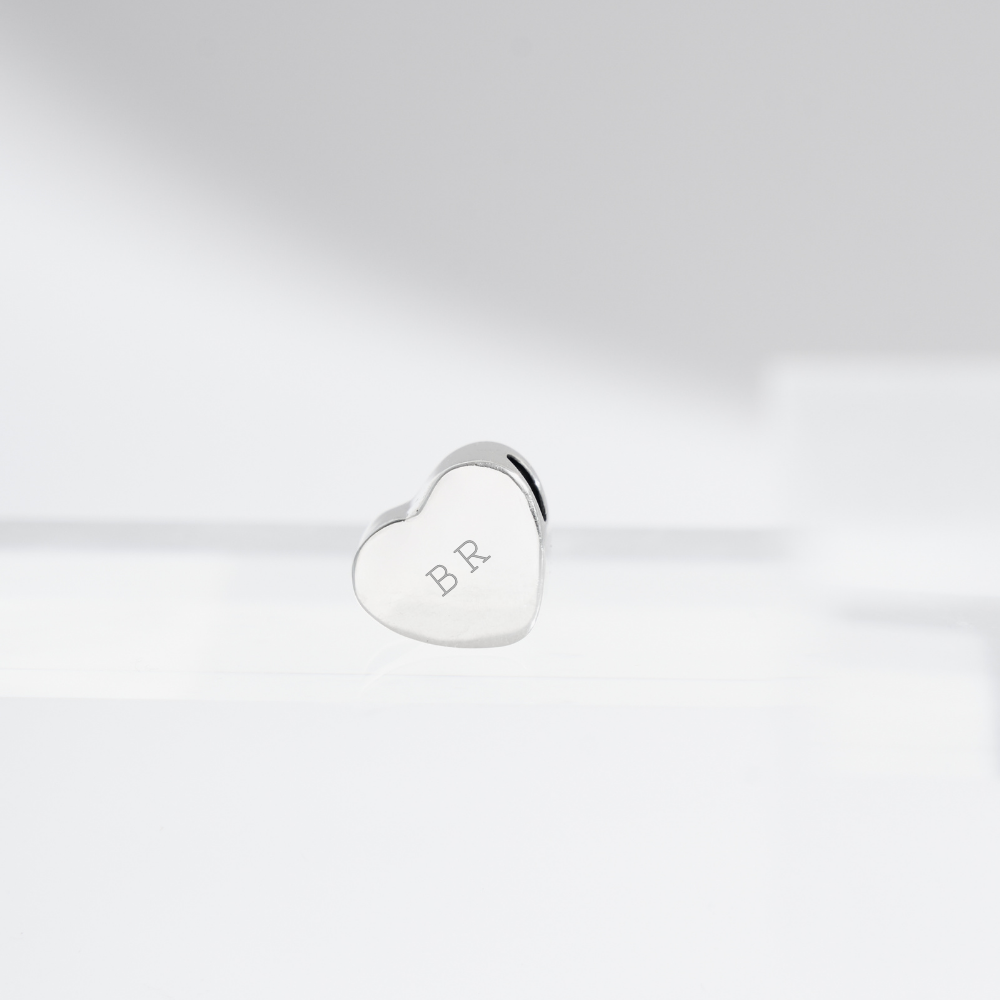 Charm Tag - Abalorio de corazón - Silvertag Shop