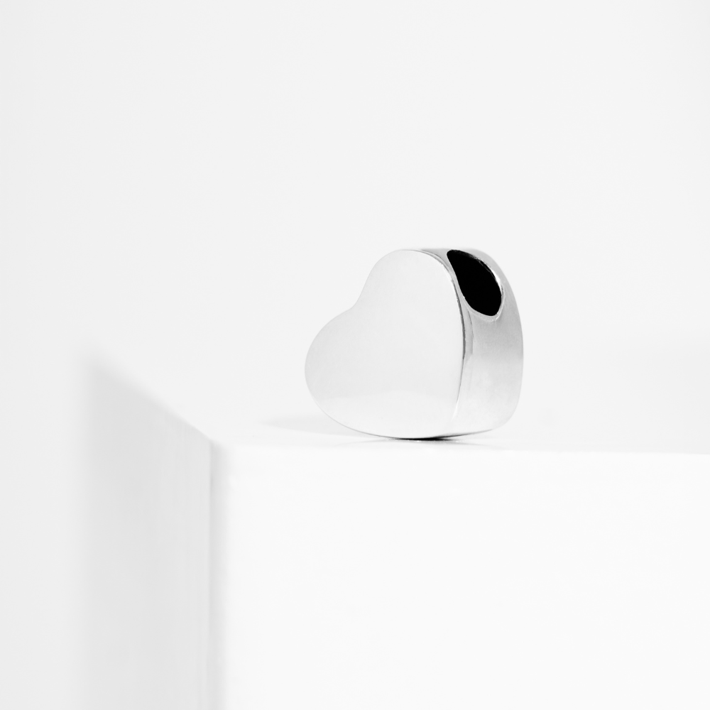 Charm Tag - Abalorio de corazón - Silvertag Shop