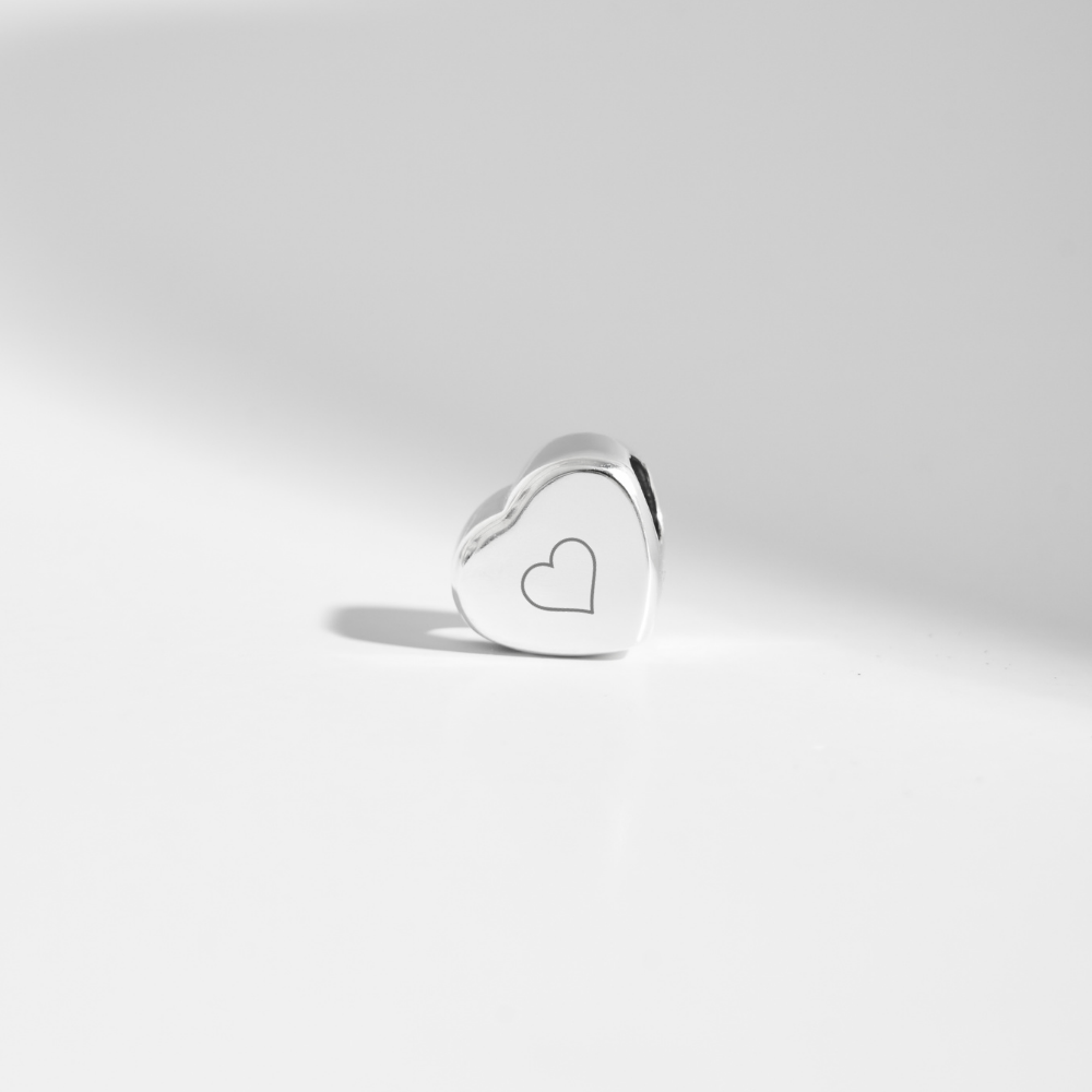 Charm Tag - Abalorio de corazón - Silvertag Shop