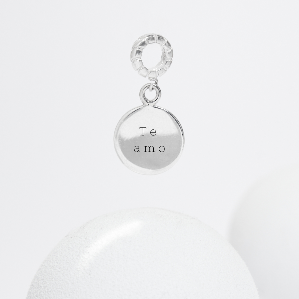 Charm Tag - Dije de Disco bail de rosca - Silvertag Shop