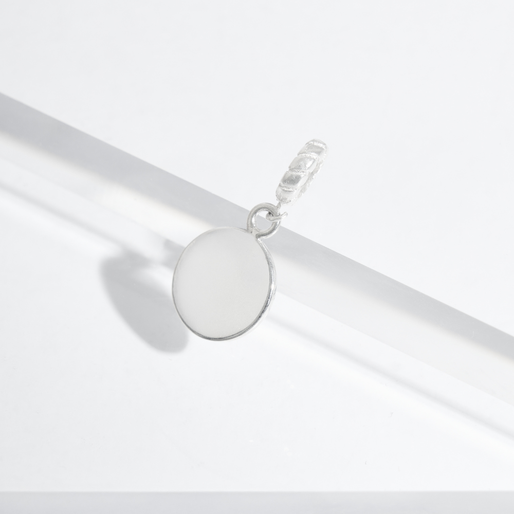 Charm Tag - Dije de Disco bail de rosca - Silvertag Shop