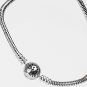 Flowtag - Brazalete Cadena de Serpiente con Cierre de Esfera - Club VIP - Silvertag Shop