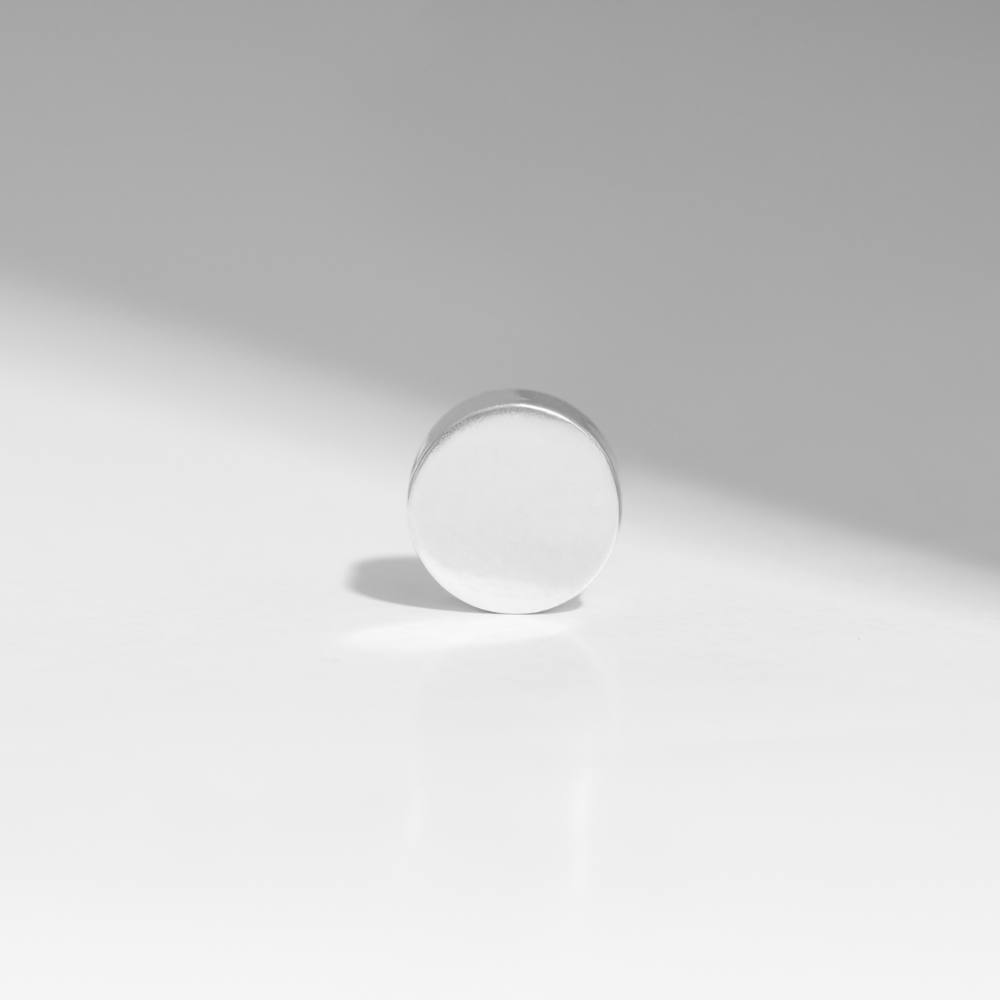 Charm Tag - Abalorio circular liso - Silvertag Shop